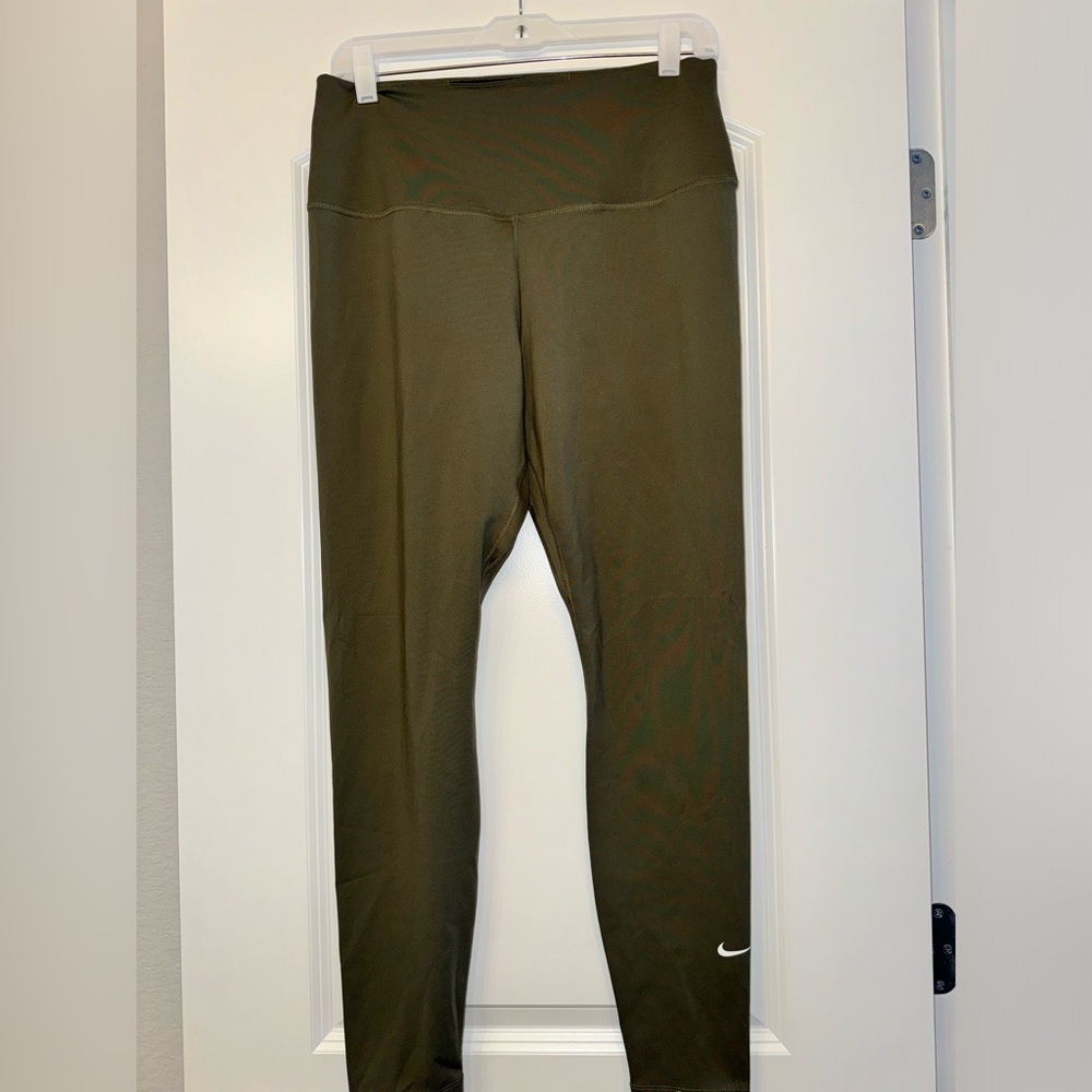 Olive green Nike DRI-FIT full length leggings
